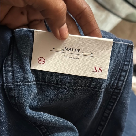 NWT AG Adriano Goldschmied Blue Denim Jumpsuit Relaxed Fit XS - Picture 4 of 6